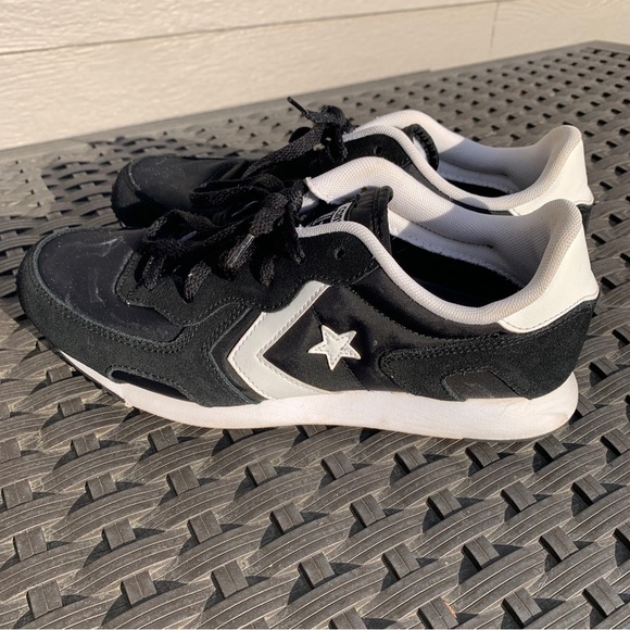 Converse Black and White Athletic Shoes - Picture 1 of 9